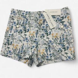 Janie and Jack Floral Print Shorts Girls Size 6 NWT Spring Kids Button Zipper
